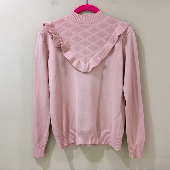 Fashion Korean Womens Tight Knitted Sweater Tops Pullover Pink Size Xs New - Picture 1 of 3